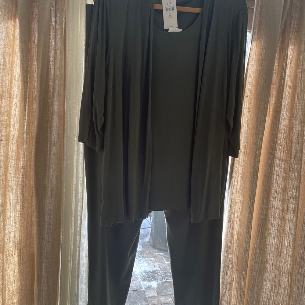 J. Jill Olive Green WearEver Collection Set NWT
